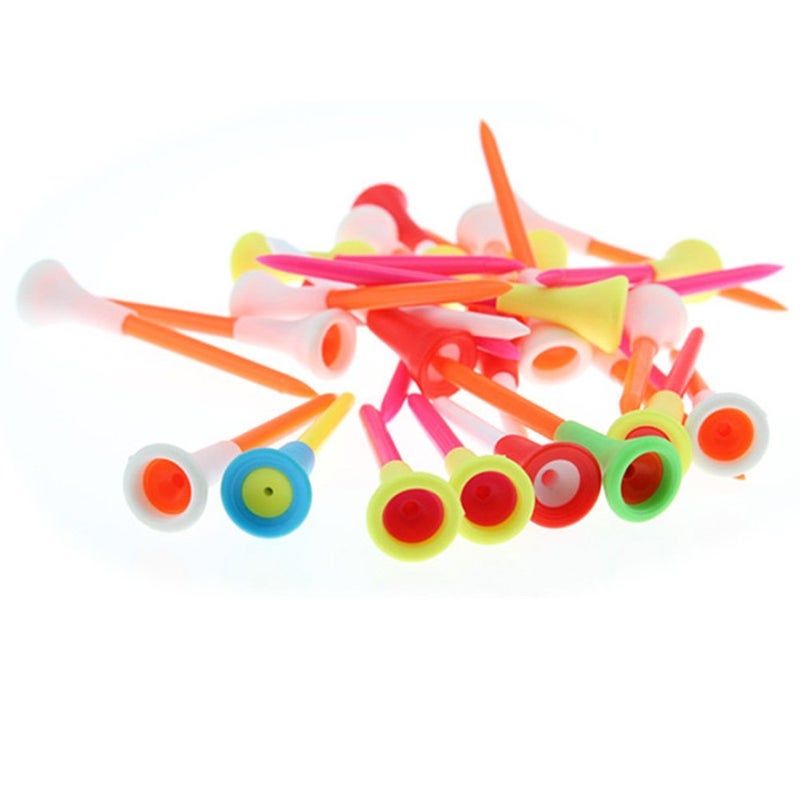Crestgolf Rubber Cushion Top Plastic Golf Tees Mixed Colors Pack of 50pcs (2-3/4") - Image 5